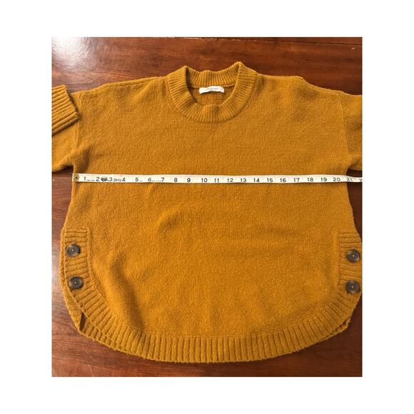 Women’s Madewell Sweater Sz S Cozy Birchmont Cotton Pullover Side Button Accents - Picture 5 of 6